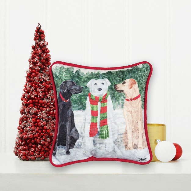 X 8 quot Snow Labs Petite Christmas Holiday Printed Throw Pillow