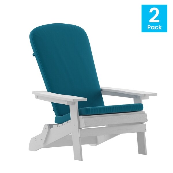 Indoor/Outdoor Folding Adirondack Chairs with Cushions