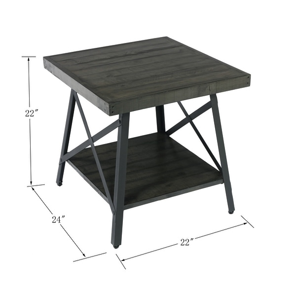 Carbon Loft Oliver Modern Rustic Wood End Table