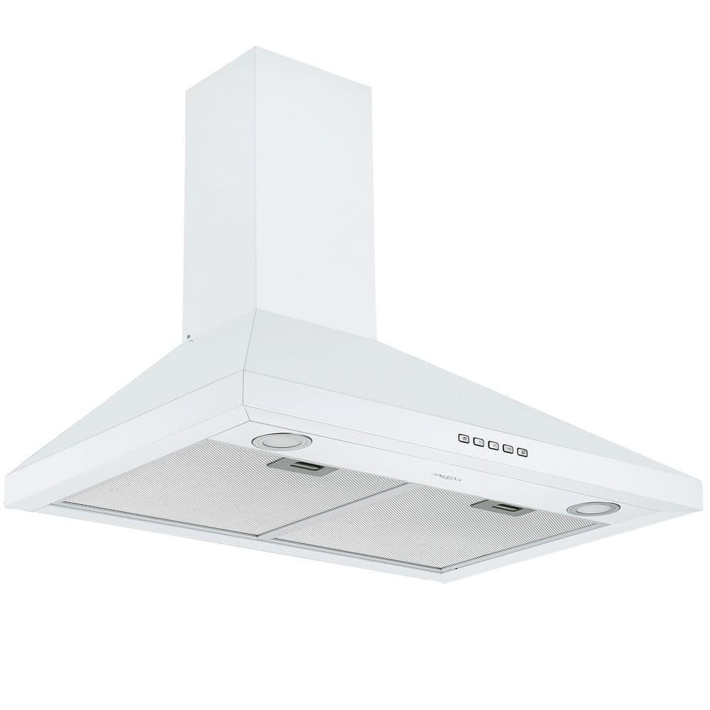 Ancona 30 in 450 CFM Convertible WallMounted Pyramid Range Hood in White