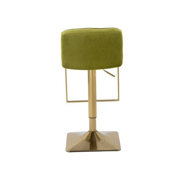 Modern Bar Stools - Swivel Barstool Chairs with Back， Velvet Counter Height for Kitchen Coffee Shop Bar