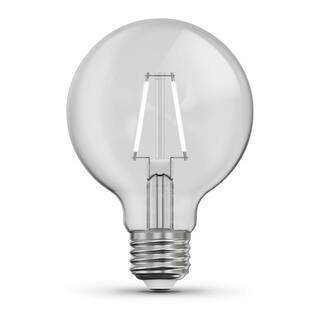 Feit Electric 40-Watt Equivalent G25 Dimmable White Filament CEC Clear Glass LED Globe Light Bulb Soft White 2700K (3-Pack) G2540927CAWFILHDRP3