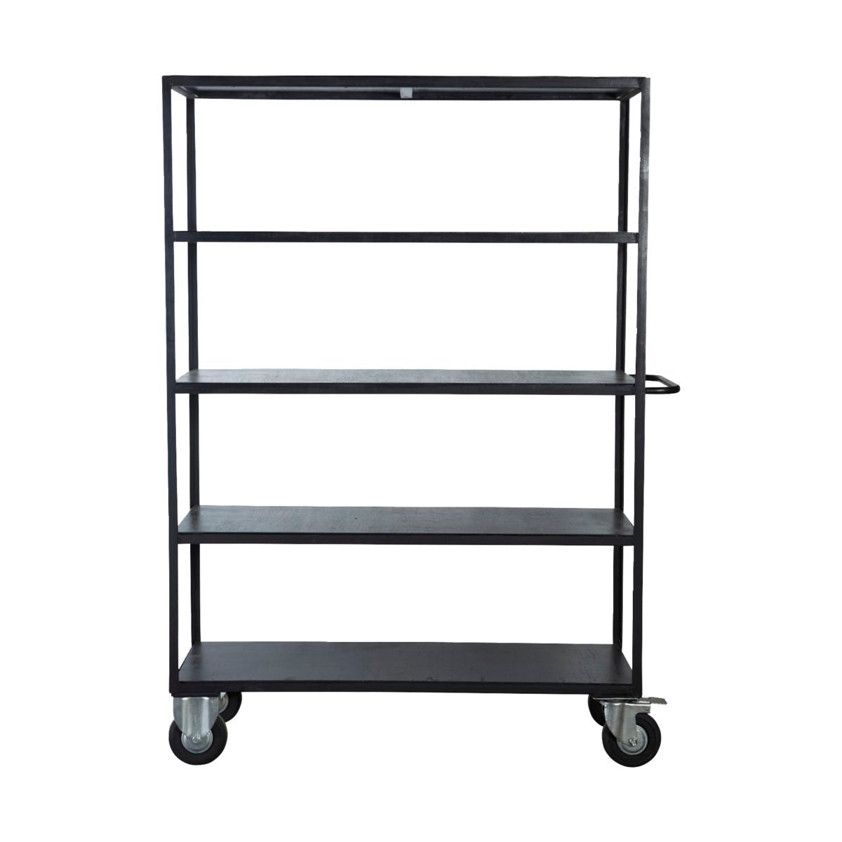 Black Shelving Unit w/ 4 Wheels