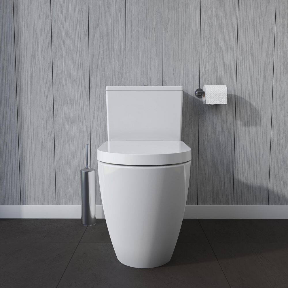 Duravit 1-Piece 0.92 GPF Dual Flush Elongated Toilet in White Seat Not Included 2173012001