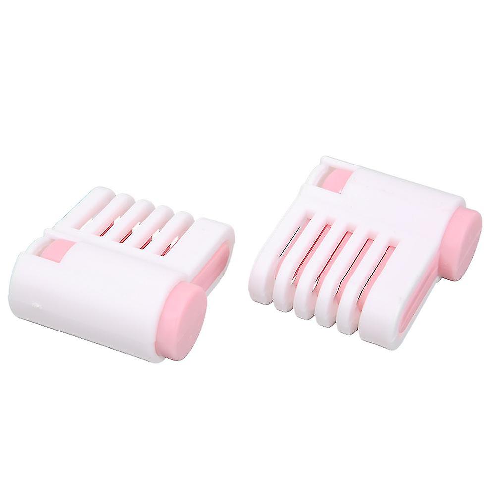 2Pcs MultiFunctional DIY Cake Bread Cutter Slicing Guide Tool Home Kitchen Accessory(White and Pink 52036C )