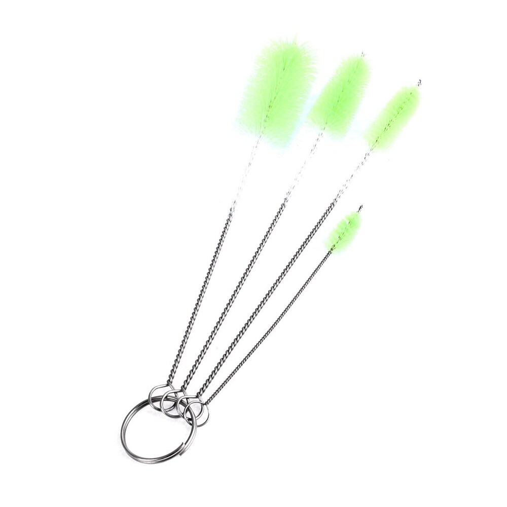 Kitchen Tube Kettle Spout Teapot Nozzle Clean Brush Tool Set 4 in 1 Green   Silver Tone  White  Green