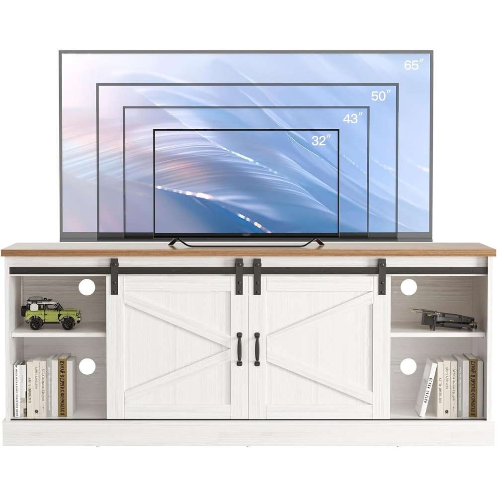 Kullavik Farmhouse Fireplace TV Stand for TVs up to 65'' with 24\