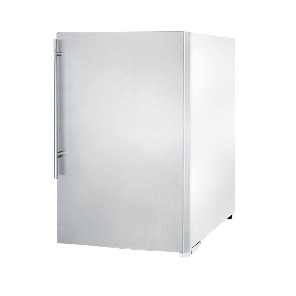 Summit Appliance 5 cu. ft. Upright Manual Defrost Freezer in Stainless Steel FS605SSVH