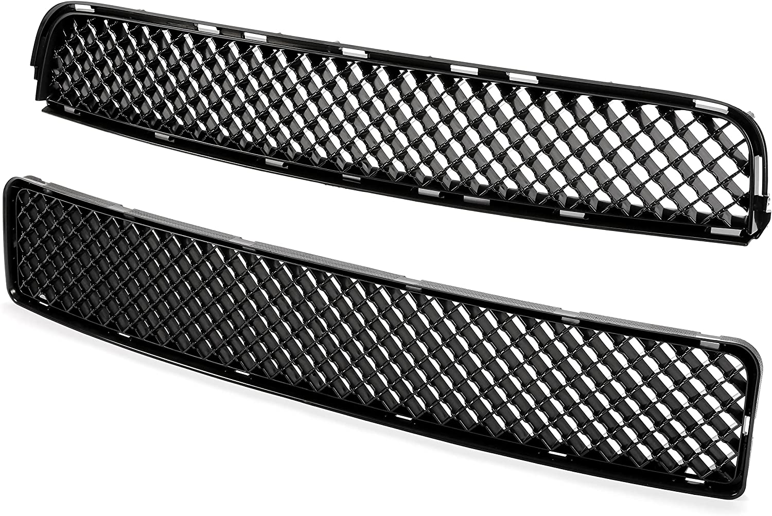 KOJEM Front Bumper Honeycomb Upper and Lower Mesh Grille for 05 06 07 08 09 10 Scion tC ABS Black Grill