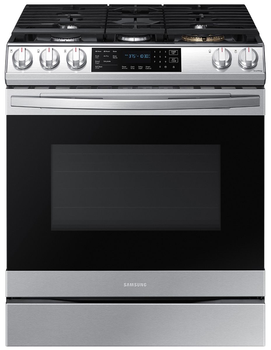  ADA 6 Cu. Ft. Fingerprint Resistant Stainless Steel Front Control Slide-In Gas Range With Air Fry