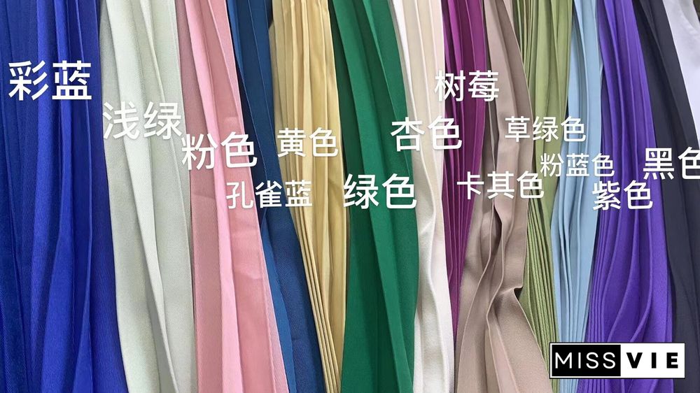 Vintage Solid Elastic Waist Pleated Skirt For Women Summer Skirt New Casual Folds Draped High Waist Slim A-line Long Skirt