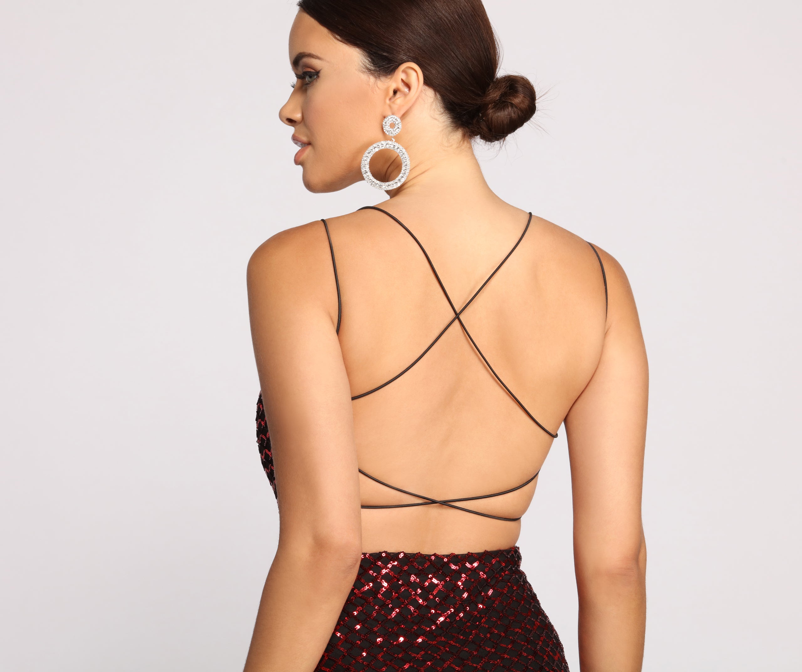 Jennie Formal Open Back Sequin Dress