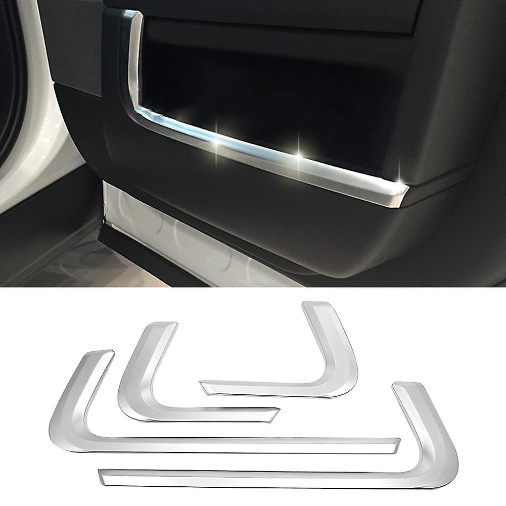 4pcs Car Interior Door Decor Strip Trim Fit For Land Rover Range Rover Sport 2014-2018