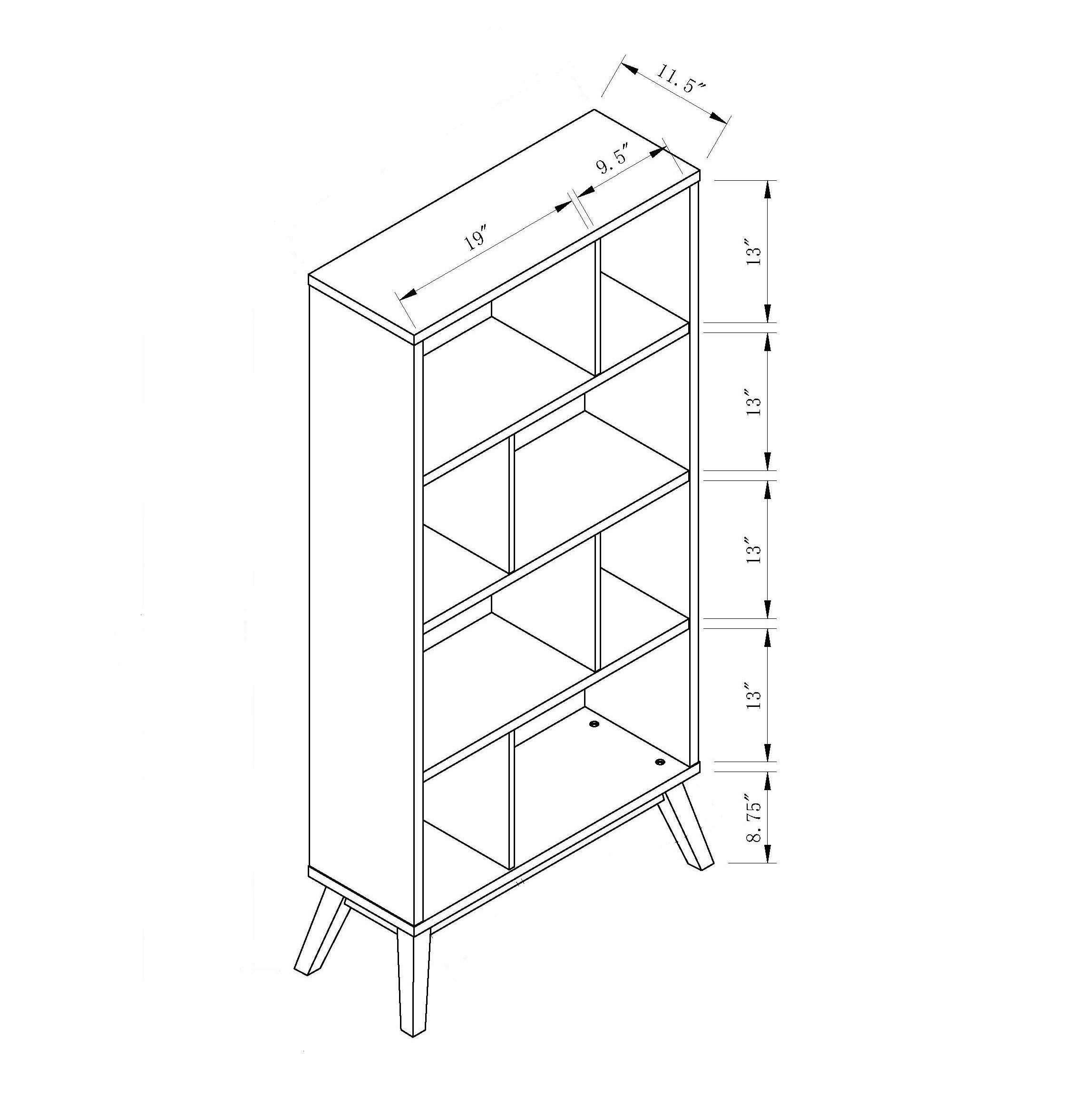 223070 | BOOKCASE - DISTRESSED GREY & BLACK