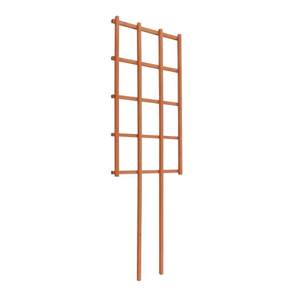 Outdoor Essentials Homestead 60 in. Walnut-Tone Barrel Trellis 418752