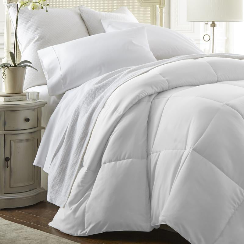 White All Season Alternative Down Solid Comforter， Twin/Twin XL， by Noble Linens