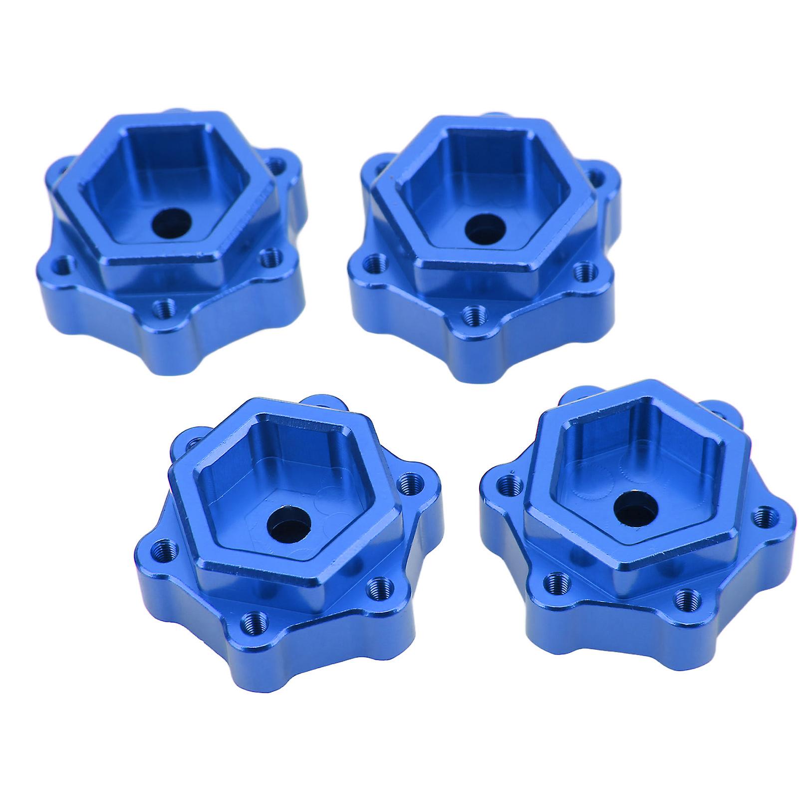 2 Pair Rc Aluminum 5mm Widen Wheel Hex Adapter Converter For Losi Lmt 4wd Solid Axle 1/8 Monster Truckblue