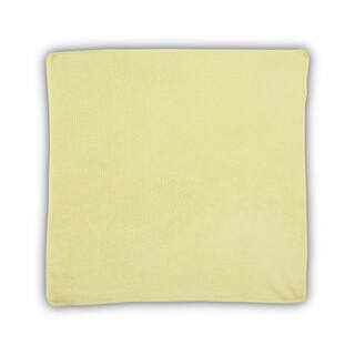 Rubbermaid Commercial Products 16 in. x 16 in. Light Commercial Yellow Microfiber Cloth (24-Count) RCP1820584