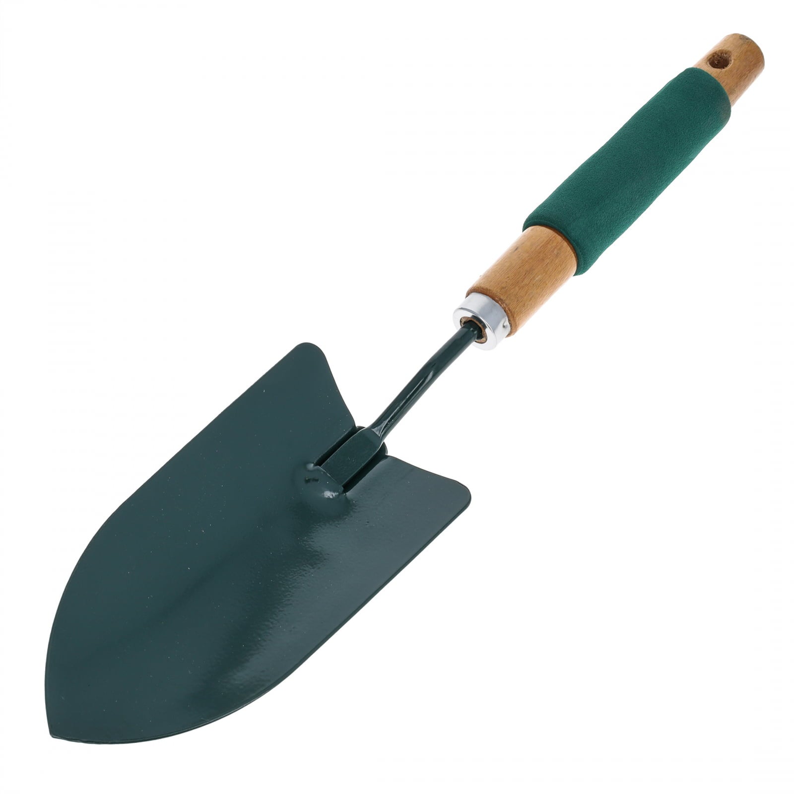 ToolTreaux Wooden Steel Handheld Garden Round Point Shovel Tool 14 Inch