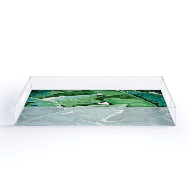 Gale Switzer Banana Leaf Grandeur Ii Acrylic Tray Deny Designs