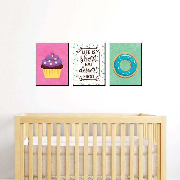 Big Dot Of Happiness Sweet Shoppe Cupcake Nursery Wall Art Donut Kids Room Decor amp Bakery Kitchen Home Decor 7 5 X 10 Inches Set Of 3 Prints