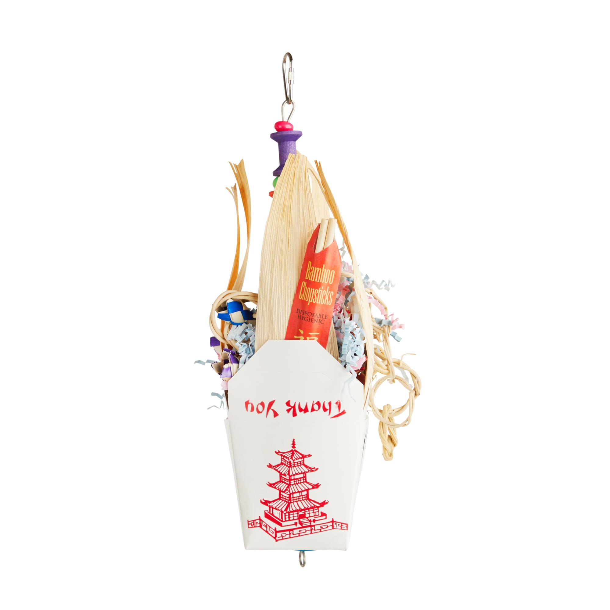 You  Me Chinese Takeout Foraging Bird Toy， Medium