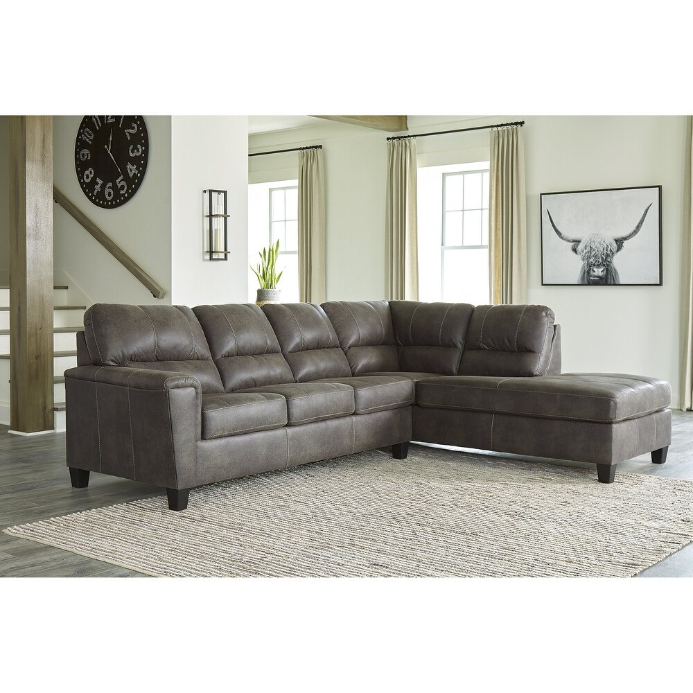 Signature Design by Ashley Navi 2 Piece Sectional with Chaise   117\