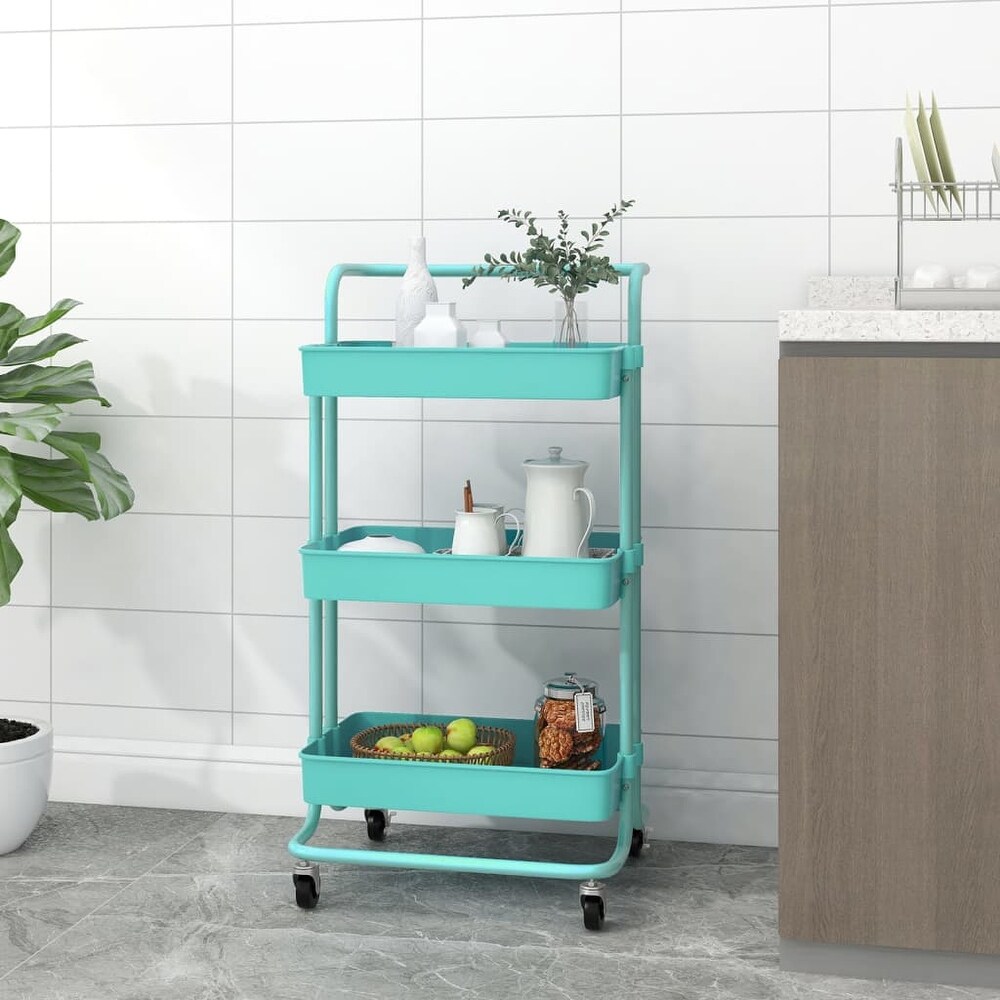 vidaXL 3 Tier Kitchen Trolley 16.5\