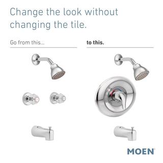 MOEN Chateau Single-Handle 1-Spray Tub and Shower Faucet in Chrome (Valve Included) L2369EP