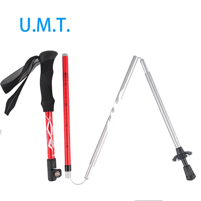 Wholesale High Quality Folding 7075 Aluminum oy Trekking Pole Walking Hiking Stick Cane