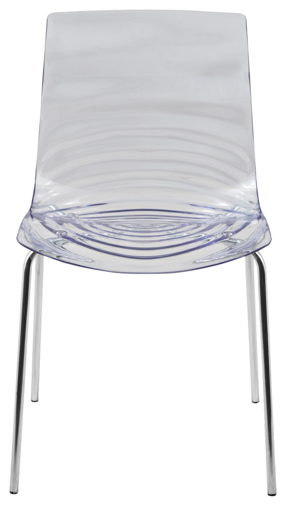LeisureMod Modern Astor Plastic Dining Chair Clear   Contemporary   Dining Chairs   by Uber Bazaar  Houzz