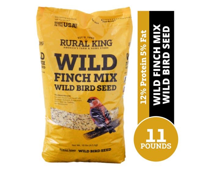 Rural King Wild Finch Mix， Wild Bird Seed， 11 lb. Bag