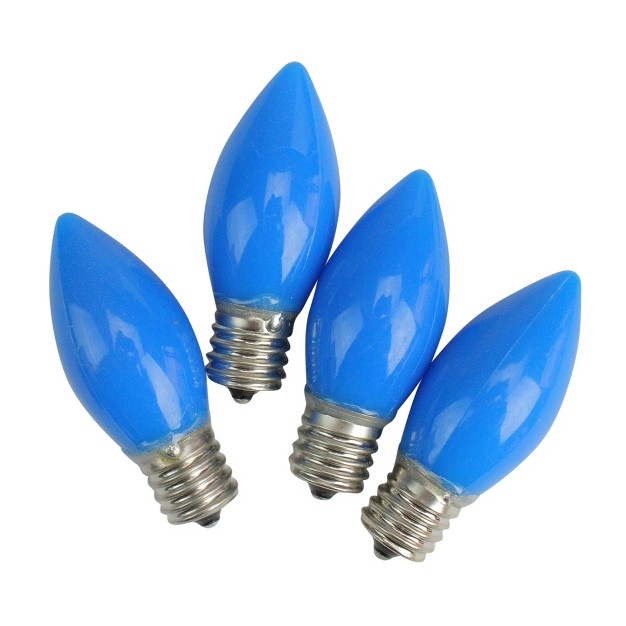 Northlight Pack Of 4 Opaque Blue C9 Christmas Replacement Bulbs