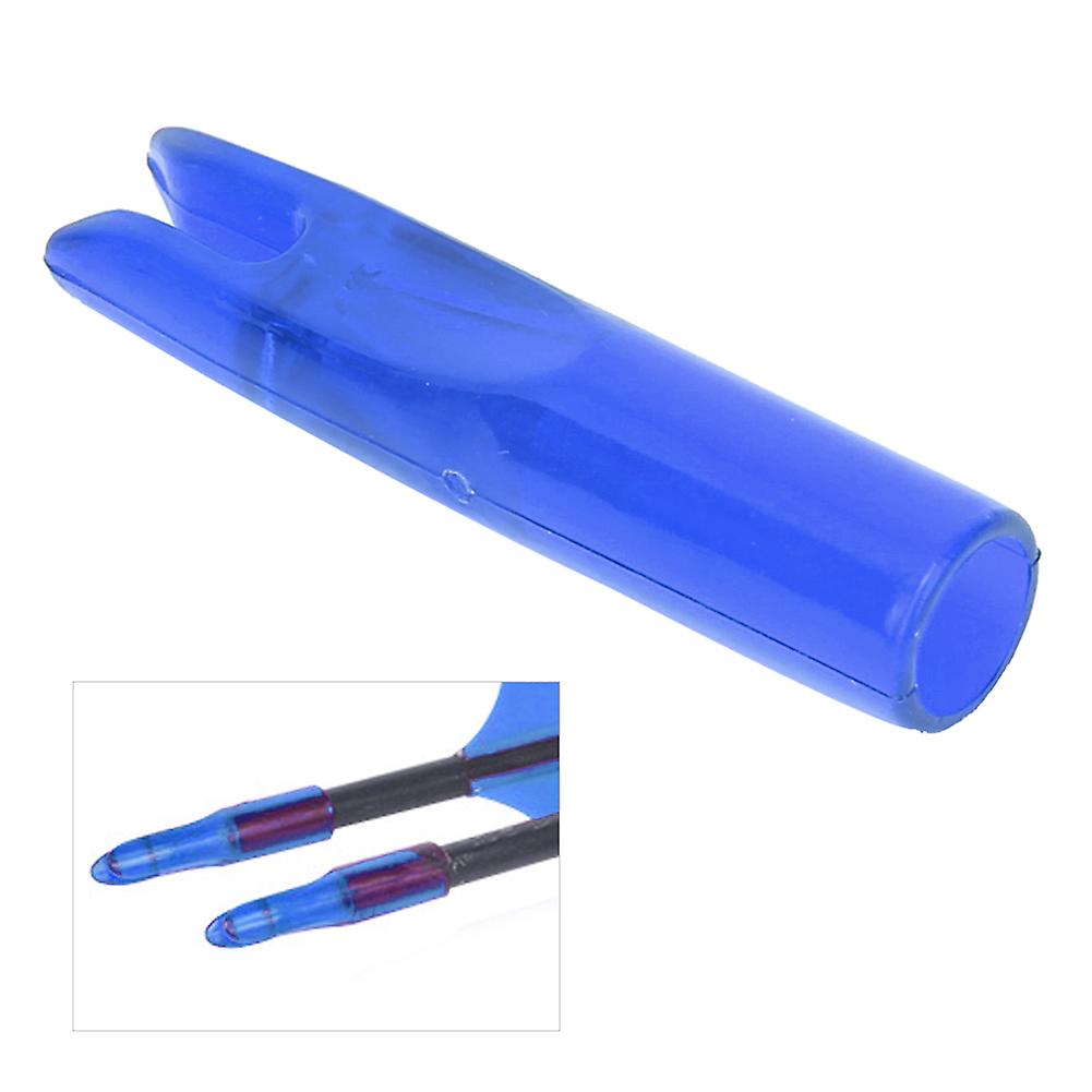 50pcs Portable Plastic Bow Arrow Nock Insert Tail Archery Accessory For 6mm Shaftmentblue