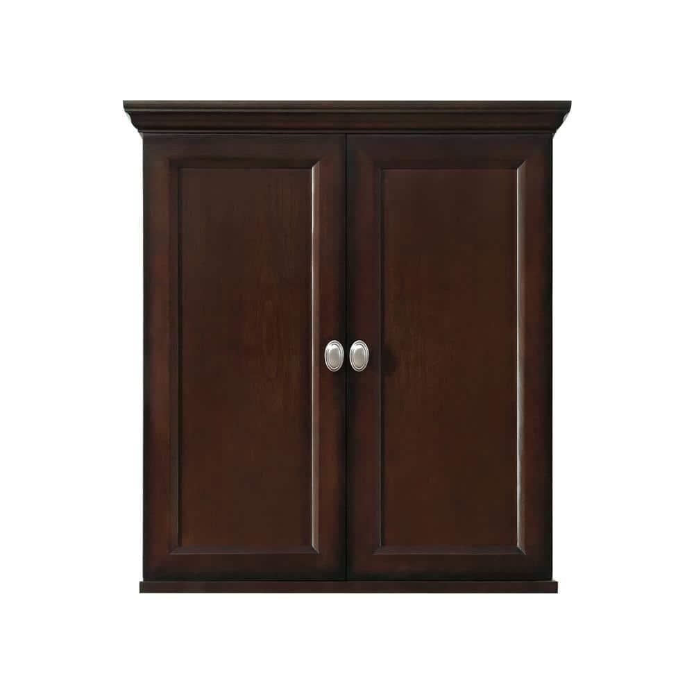 Home Decorators Collection Teagen 25 in W Wall Cabinet in Dark Espresso