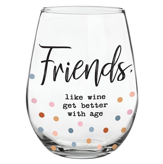 Drinkware L1028 Stemless Wine Glass   Friends  Win...