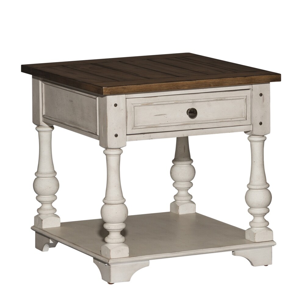 Morgan Creek Antique White Opt 3 Piece Set (1 Cocktail 2 End Tables)