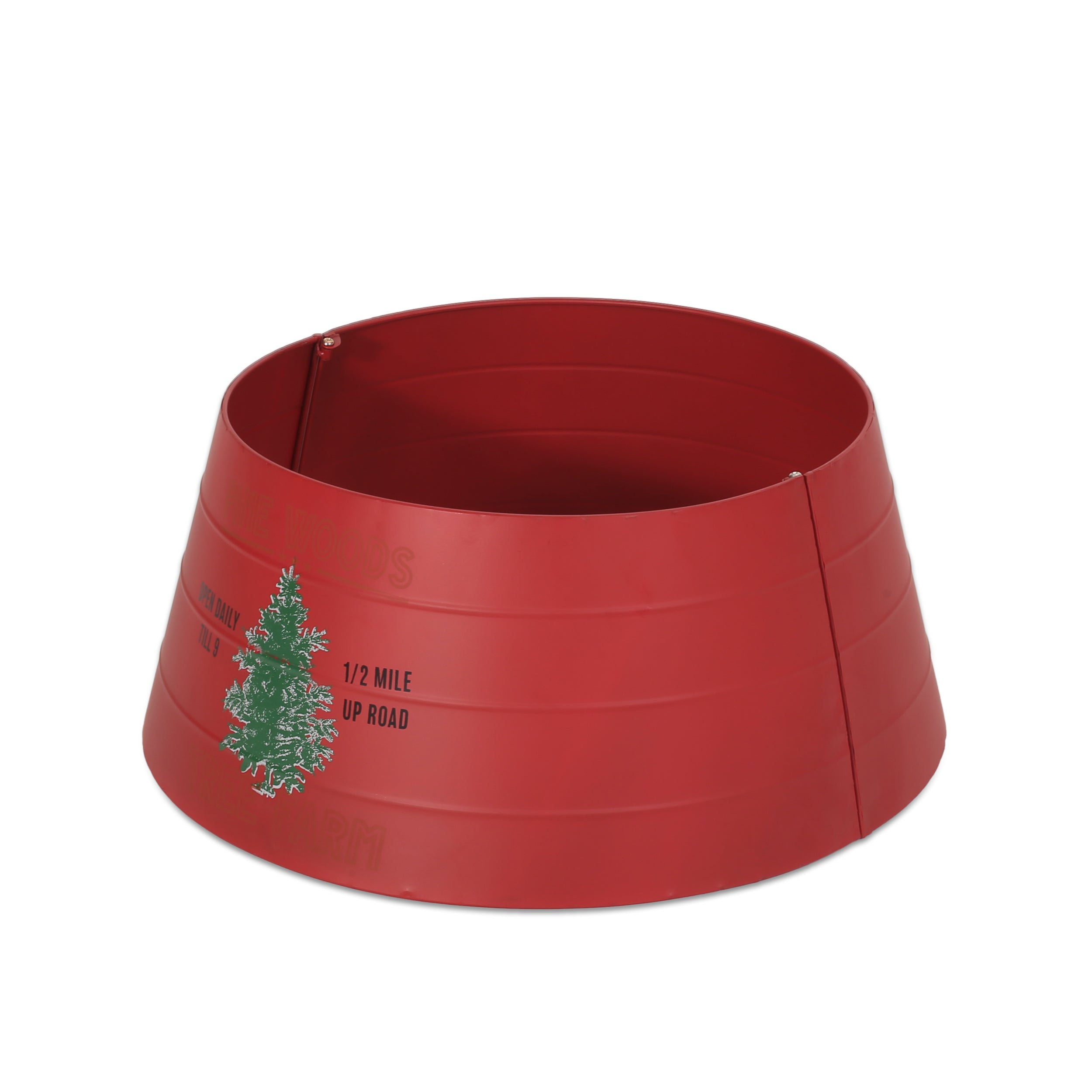 Gilmanton Metal Christmas Tree Collar, Red