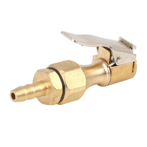 Unique Bargains Car Tire Chuck Clip Air Inflator Compressor Pump Adapter Accessories Gold Tone