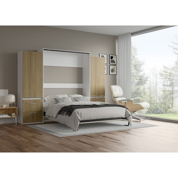 Designer Murphy Bed with Double Storage Units