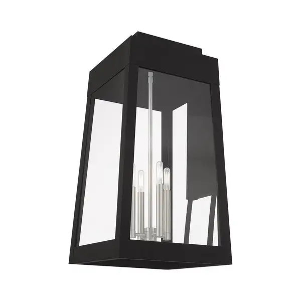 Livex Lighting Oslo 4-Light Black Outdoor Wall Lantern - 13.75