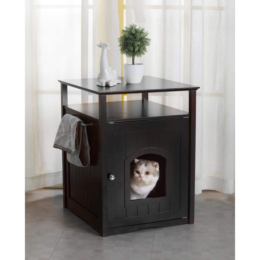 zoovilla Black Cat Washroom Litter Box Cover PTH0951721710