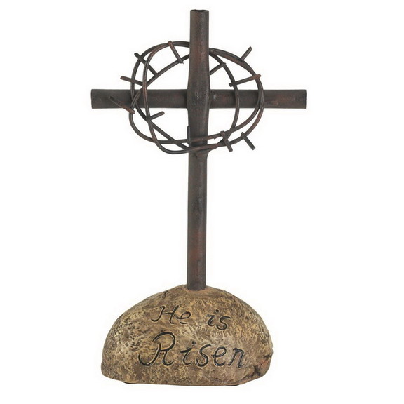 Dicksons TTCR 350 Tabletop Cross He Is Risen Metal...