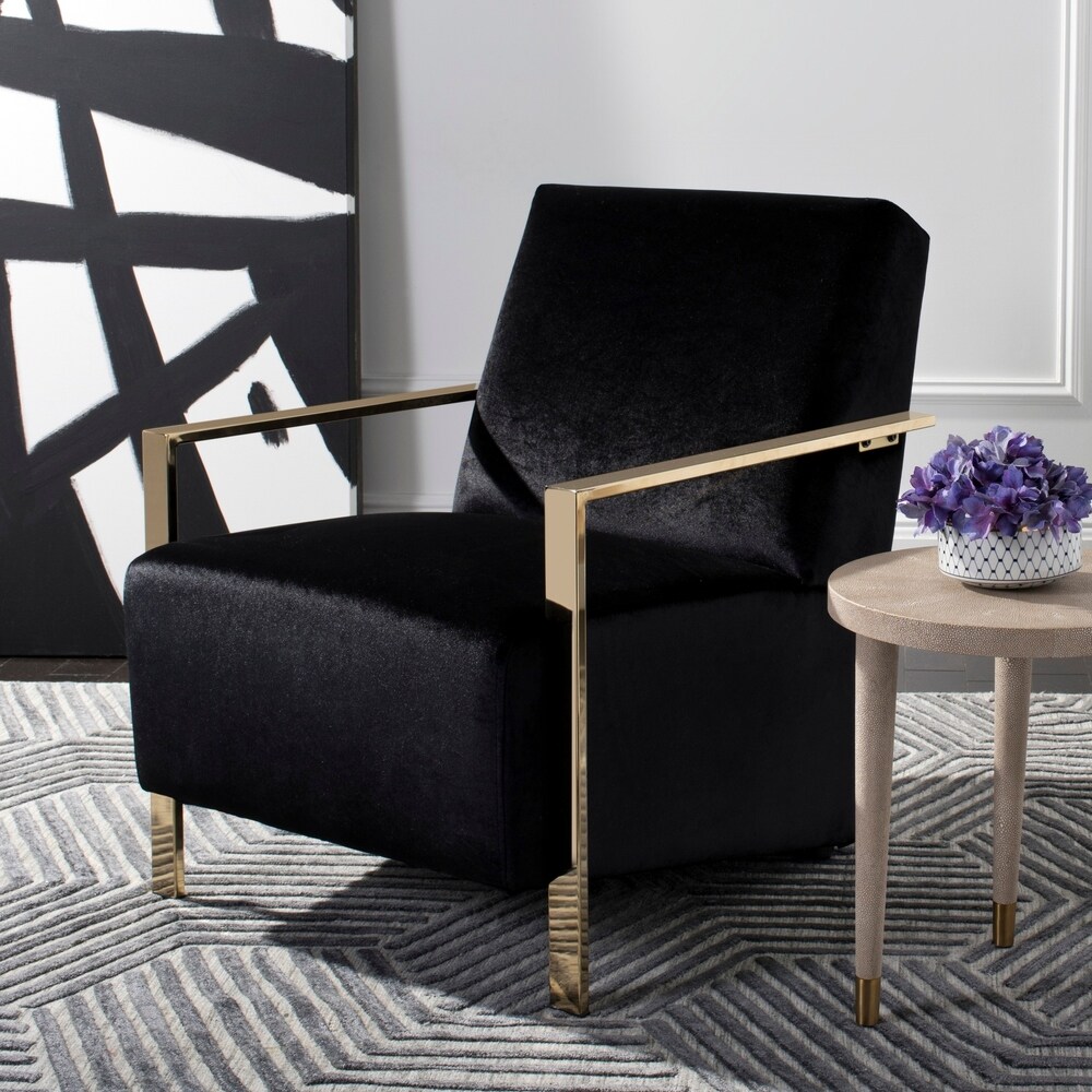 SAFAVIEH Orna Glam Black Accent Chair   26.5\