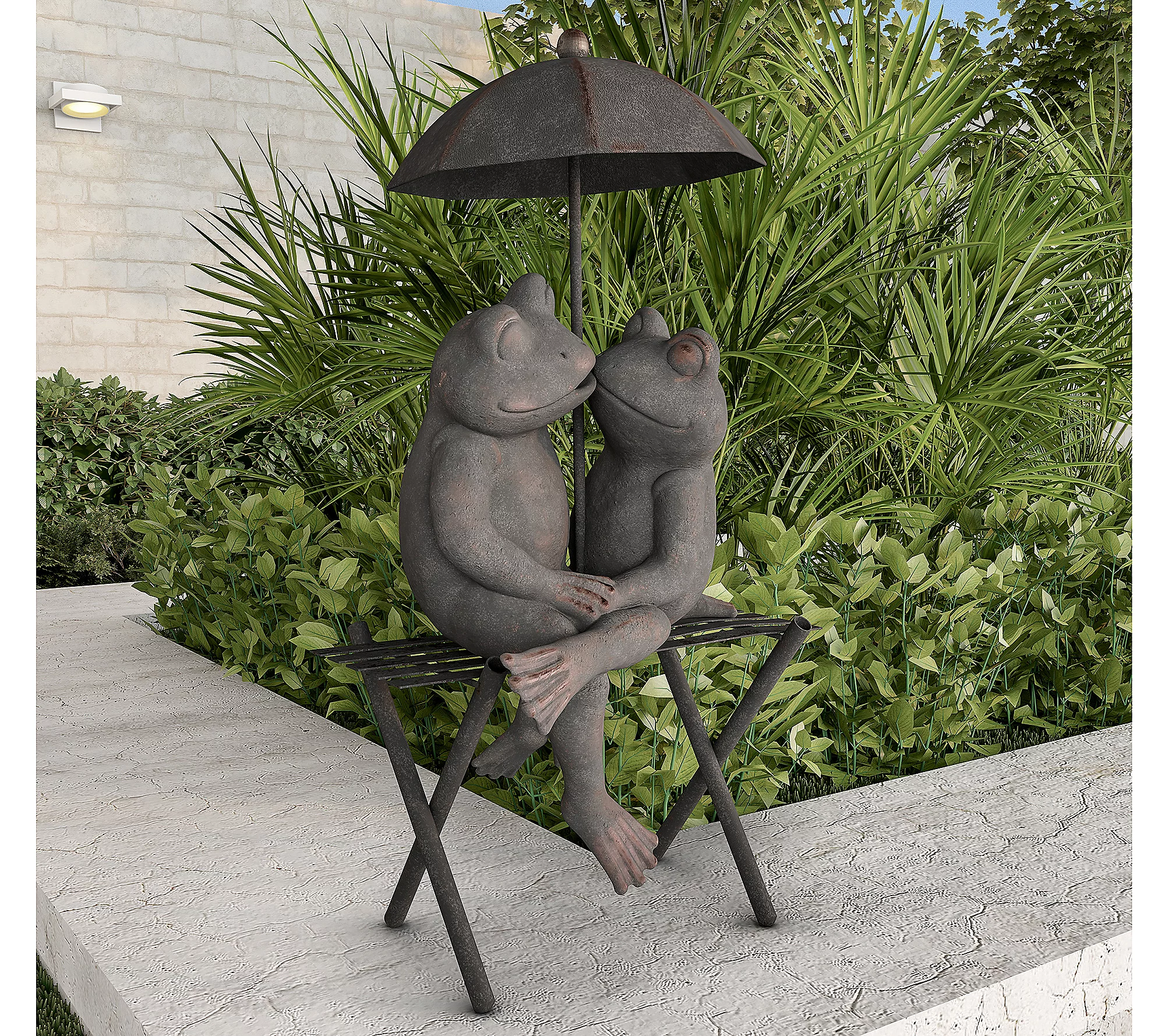 Pure Garden Frog Couple Statue Garden Decor