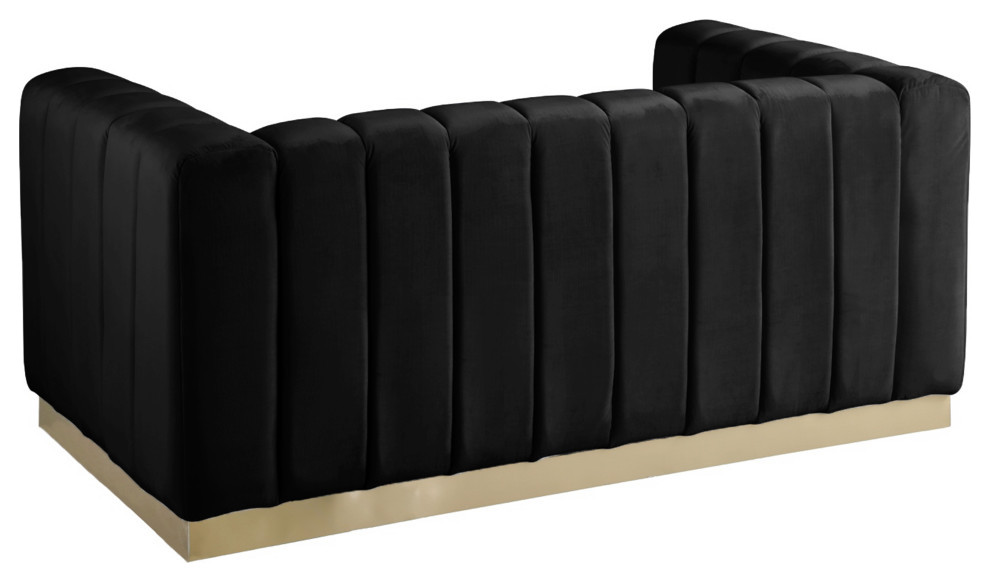 Marlon Velvet Upholstered Set   Contemporary   Loveseats   by Meridian Furniture  Houzz