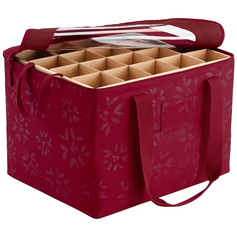 Seasons Christmas Ornament Organizer Storage Bin