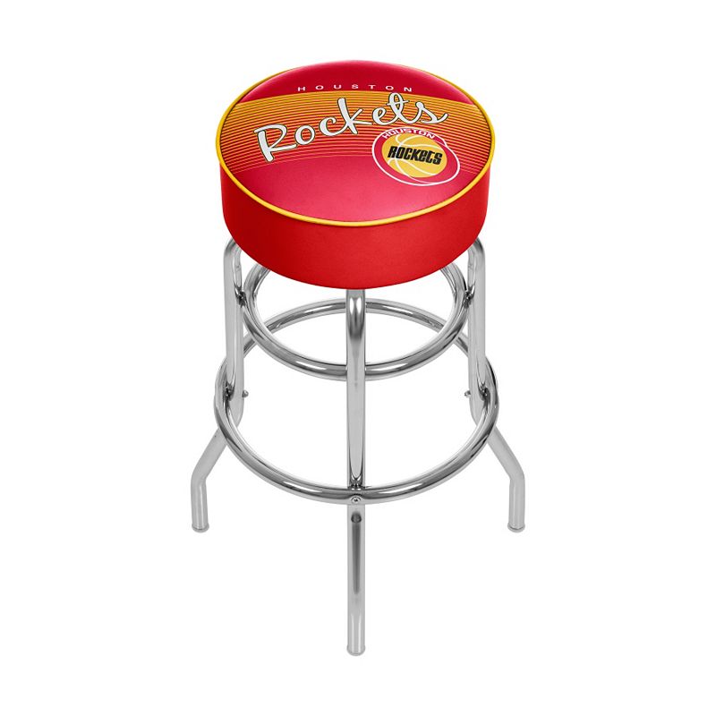 Houston Rockets Hardwood Classics Padded Swivel Bar Stool