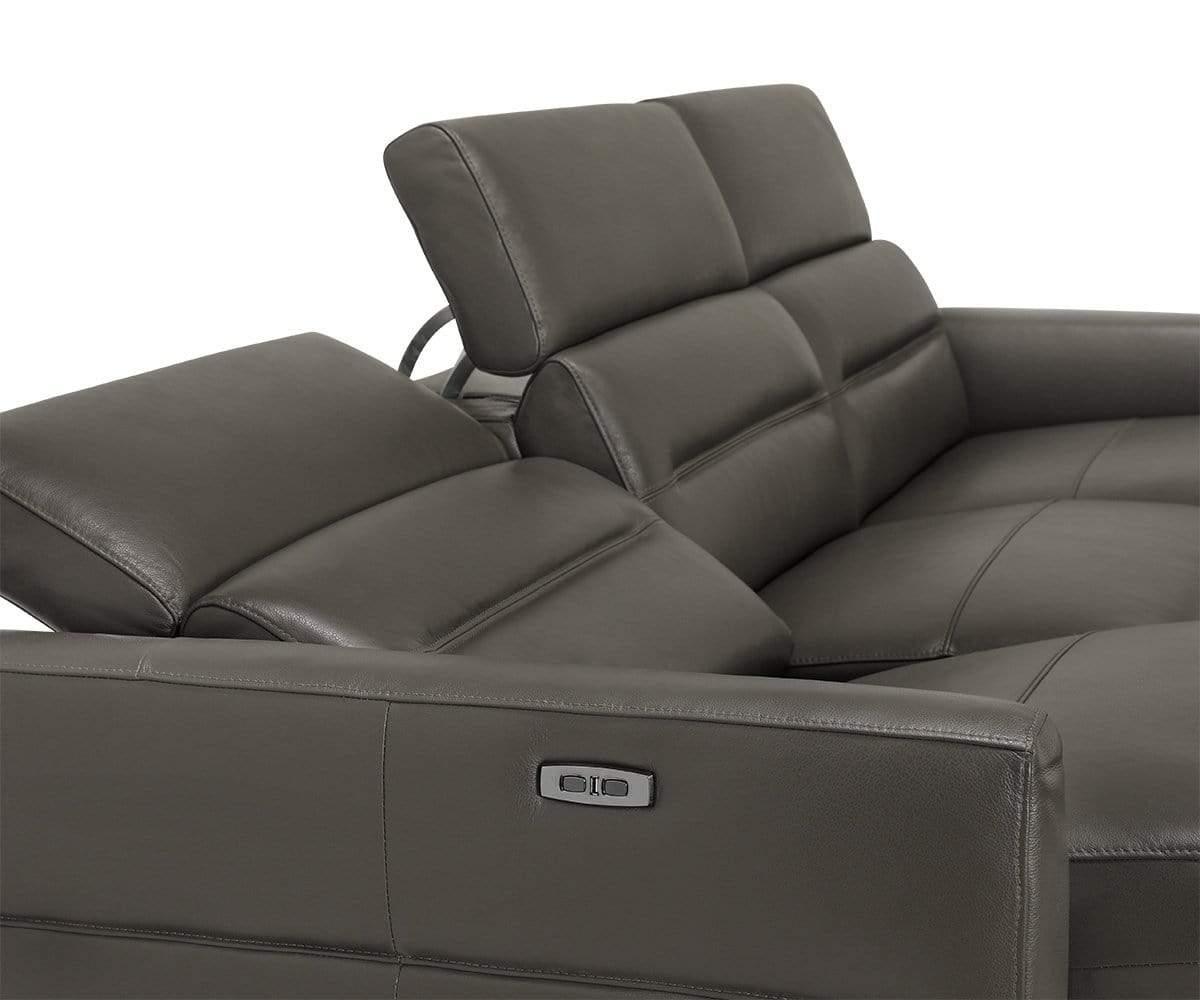 Vetali Leather Power Reclining Right Sectional