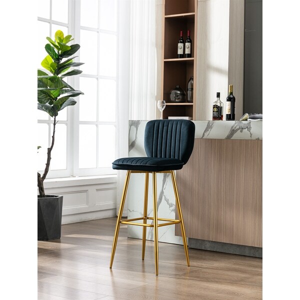 Armless Bar Stools with Back and Footrest for Home Kitchen Bar